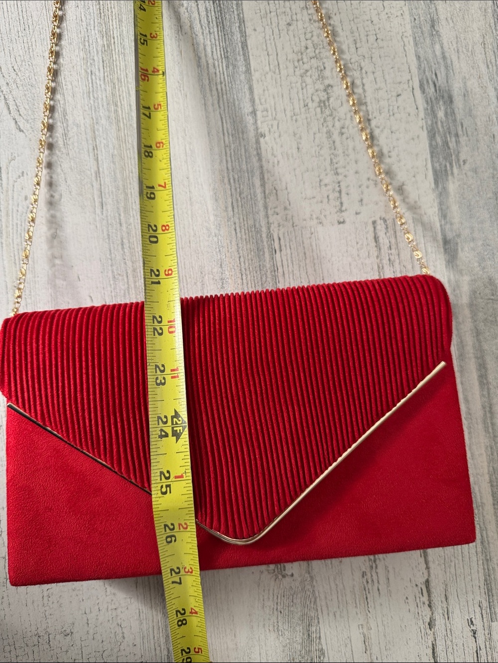 Red & Gold Clutch Purse - Picture 8 of 8